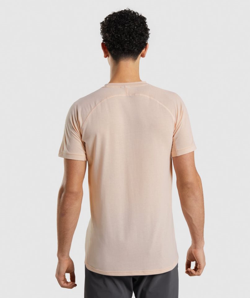 Men's Gymshark Studio Amplify T-Shirts Coral | NZ 5LVXCW